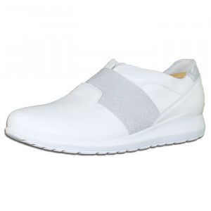 Pantofi dama Waldlaufer 347860-10-1801-Alb casual piele naturala cu talpa joasa alb