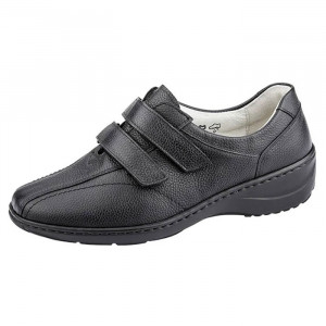 Pantofi dama Waldlaufer 607302-172-001-Kya-Negru casual piele naturala cu talpa joasa negru