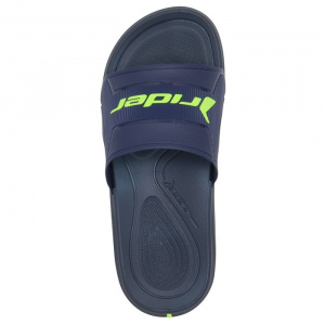 Papuci barbati Rider 12130-AI436-Albastru-Inchis de plaja sintetic cu talpa joasa albastru inchis