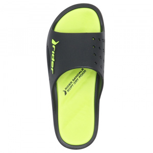 Papuci barbati Rider 83323-AE866-Negru de plaja sintetic cu talpa joasa negru