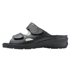 Papuci dama, Waldlaufer, 811503-316-001-Merle-Negru, casual, piele naturala, cu talpa joasa, negru