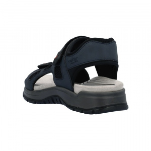 Sandale barbati Rieker 26955-14-Albastru-Inchis sport piele ecologica cu talpa groasa albastru inchis