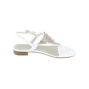 Sandale dama Marco Tozzi 2-28121-24-Alb casual piele ecologica cu toc alb