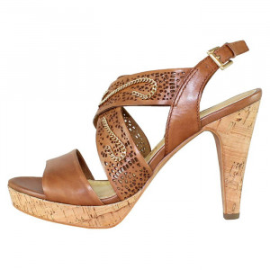 Sandale dama Marco Tozzi 2-28367-22-Maro casual piele naturala cu toc maro