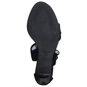 Sandale dama Saccio S0705-252-2-Negru elegant piele intoarsa cu toc negru