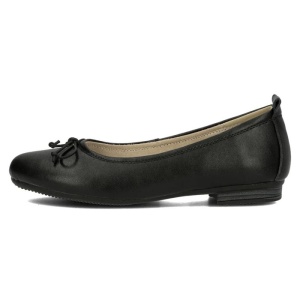 Balerini dama, Filippo, DP6249-24-BK-Negru, casual, piele naturala, cu toc, negru
