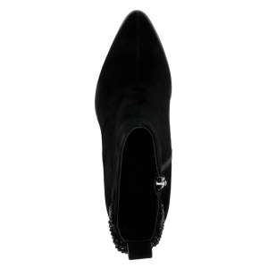 Botine dama Epica K3K350050-01-I-Negru elegant piele intoarsa cu toc negru