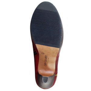 Botine dama s.Oliver 5-25348-23-Bordo elegant piele naturala cu toc bordo