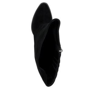 Cizme dama Epica HMHM50012B-01-I-Negru elegant piele intoarsa lungi cu toc negru