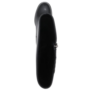 Cizme dama Karisma H3DL30010-01-N-Negru elegant piele naturala lungi cu toc negru