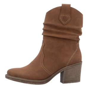 Cizme dama, Rieker, Y1284-24-Maro, casual, piele ecologica, scurte, cu toc, maro