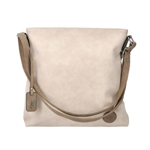 Geanta dama, Rieker, H1033-60-Bej, de umar, crossbody, piele ecologica, casual, cu accesorii metalice, bej