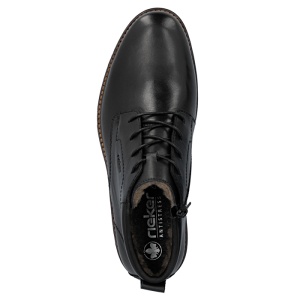 Ghete barbati Rieker 14616-00-Negru casual piele naturala imblanite cu toc negru