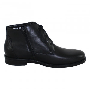 Ghete barbati Waldlaufer 319803-817-001-Henry-Negru elegant piele naturala cu toc negru