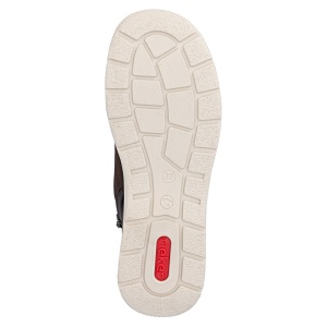 Ghete dama Rieker L7701-25-Maro casual piele intoarsa impermeabile imblanite cu talpa groasa maro