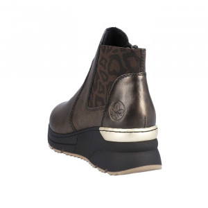 Ghete dama Rieker N6355-90-Maro casual piele naturala cu platforma maro
