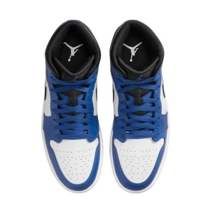Pantofi barbati Air Jordan 1 Mid DQ8426-402-Albastru sport piele naturala cu talpa joasa albastru