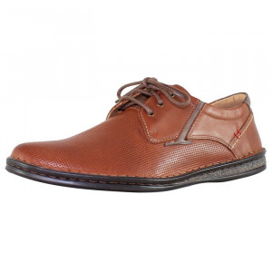 Pantofi barbati Krisbut 4890P-3-9-Maro casual piele naturala cu talpa joasa maro
