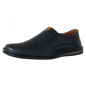 Pantofi barbati Krisbut 4978A-5-9-Negru casual piele naturala cu talpa joasa negru