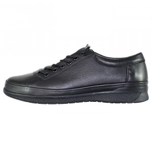 Pantofi barbati, Nicolis, 203519-Negru, casual, piele naturala, cu talpa joasa, negru