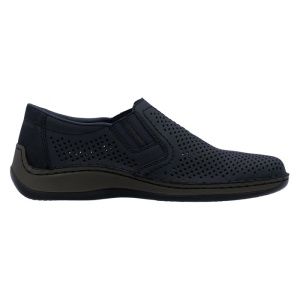Pantofi barbati, Rieker, 05297-14-Albastru-Inchis, casual, piele