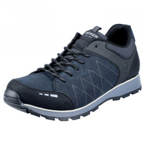 Pantofi barbati Rieker B5720-01-Albastru-Inchis casual piele naturala cu talpa joasa albastru inchis