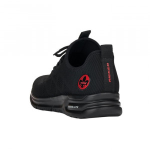 Pantofi barbati Rieker B7376-00-Negru sport textil cu talpa joasa negru