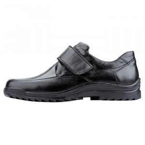 Pantofi barbati, Waldlaufer, 613300-174-001-Kai-Negru, casual, piele naturala, cu talpa groasa, negru