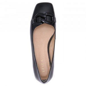 Pantofi dama Epica HM1F3409-1301-A1229A-01-1-Negru elegant piele naturala cu toc negru