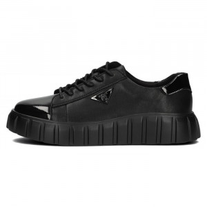 Pantofi dama Filippo DP4138-23-BK-Negru casual piele naturala cu talpa joasa negru