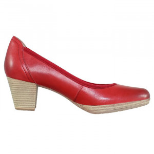Pantofi dama Marco Tozzi 2-22420-32-533-Rosu casual piele naturala cu toc rosu
