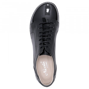 Pantofi dama Nicolis 14238-L-Negru casual piele naturala cu toc negru