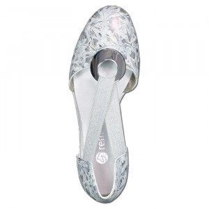 Pantofi dama Remonte D5502-42-Argintiu casual piele naturala cu platforma argintiu
