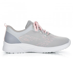 Pantofi dama Rieker 40702-40-Gri sport textil cu talpa joasa gri