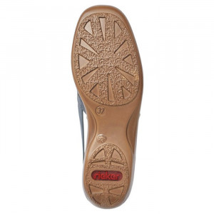 Pantofi dama Rieker 41396-12-Albastru casual piele naturala cu talpa joasa albastru