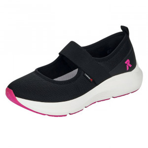 Pantofi dama Rieker 42102-00-Negru casual textil cu platforma negru