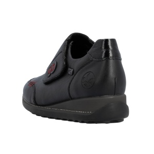 Pantofi dama Rieker 44295-00-Negru casual piele naturala impermeabili cu talpa joasa negru