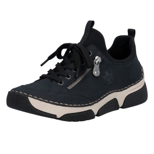 Pantofi dama Rieker 45973-17-Albastru casual piele ecologica cu talpa joasa albastru