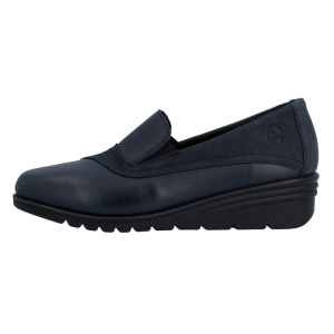 Pantofi dama, Rieker, L5356-14-Albastru, casual, piele naturala, cu platforma, albastru