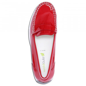 Pantofi dama Waldlaufer 901503-115-222-Hadera-Rosu casual piele naturala cu talpa joasa rosu