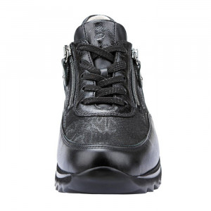 Pantofi dama Waldlaufer 923011-702-001-Haiba-Negru sport piele naturala cu talpa joasa negru