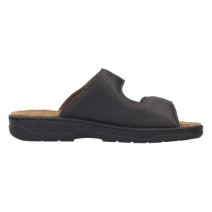 Papuci barbati Rieker 20390-24-Maro casual piele naturala cu talpa joasa maro