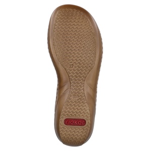 Papuci dama Rieker 608K2-40-Argintiu casual piele ecologica cu talpa joasa argintiu
