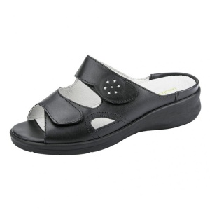 Papuci dama Waldlaufer 811503-316-001-Merle-Negru casual piele naturala cu talpa joasa negru