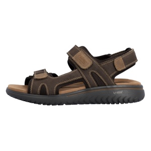 Sandale barbati, Rieker, 26450-26-Maro, casual, piele naturala, cu talpa groasa, maro