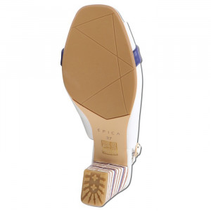 Sandale dama Epica JI1L488-R170-N507BZT-13-N-Alb elegant piele naturala cu toc alb