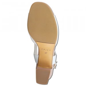Sandale dama Epica JIXL493-X841-N075CT-13-N-Alb elegant piele naturala cu toc alb
