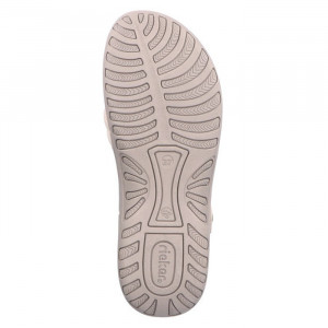 Sandale dama Rieker V8883-60-Bej casual piele ecologica cu talpa joasa bej