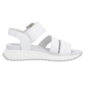 Sandale dama Rieker W2950-80-Alb casual piele naturala cu talpa groasa alb