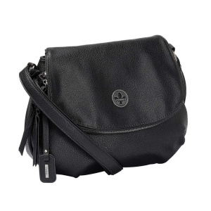 Geanta dama Rieker H1117-00-Negru de umar crossbody piele ecologica casual cu accesorii metalice negru